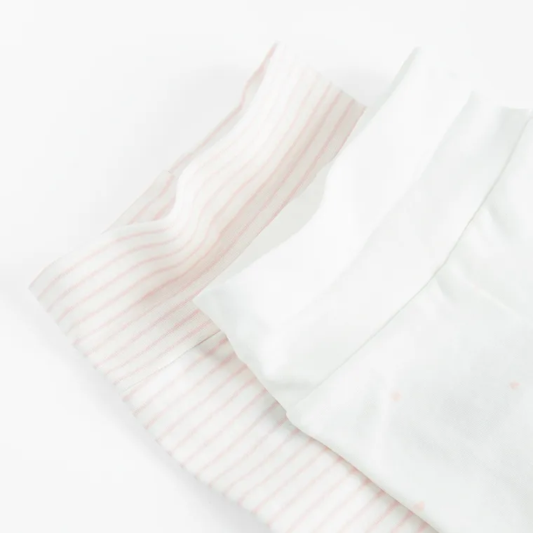 Cool Club, Pantaloni fara botosei pentru fete, alb, set, 2 buc.