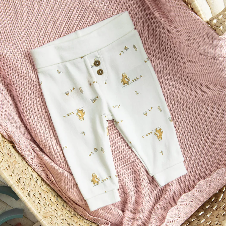 Cool Club, Pantaloni pentru fete, alb, imprimeu Winnie the Pooh, set, 2 buc.