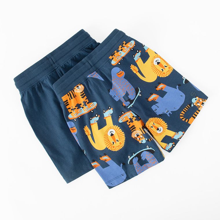 Cool Club, Pantaloni scurti pentru baieti, albastru, set, 2 buc.