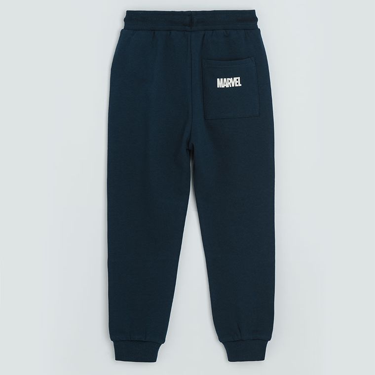 Cool Club, Pantaloni trening pentru baieti, bleumarin, imprimeu Marvel Super Heroes