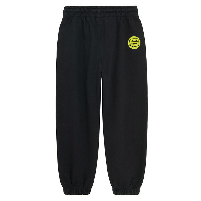 Cool Club, Pantaloni trening pentru baieti, oversize, caldurosi, negru, imprimeu SpongeBob