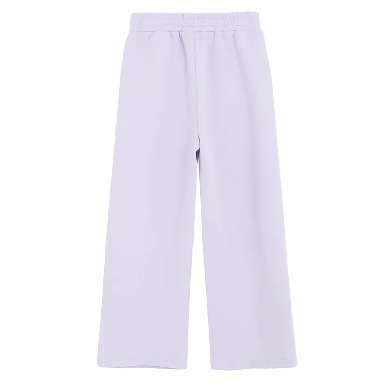 Cool Club, Pantaloni trening pentru fete, wide, violet, imprimeu Lilo si Stitch
