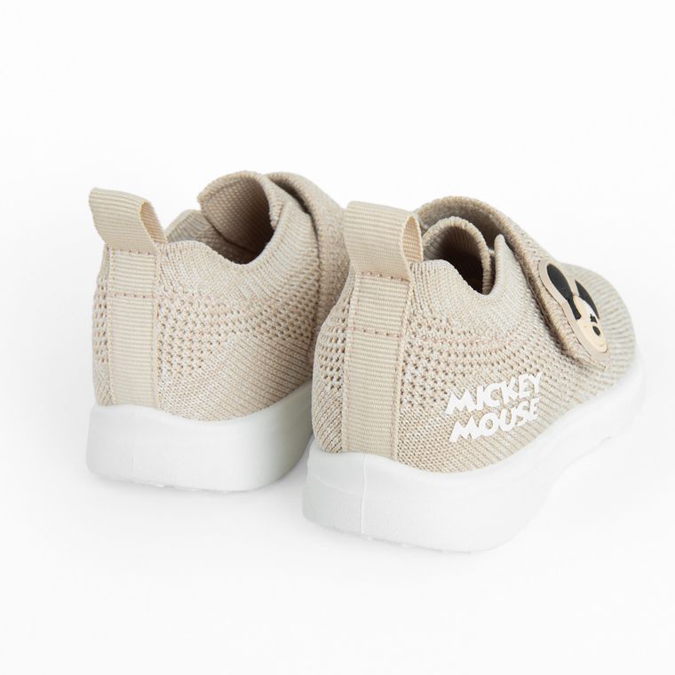 Cool Club, Pantofi sport pentru baieti, bej, imprimeu Mickey Mouse