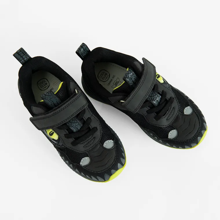 Cool Club, Pantofi sport pentru baieti, negru, talpa cu leduri