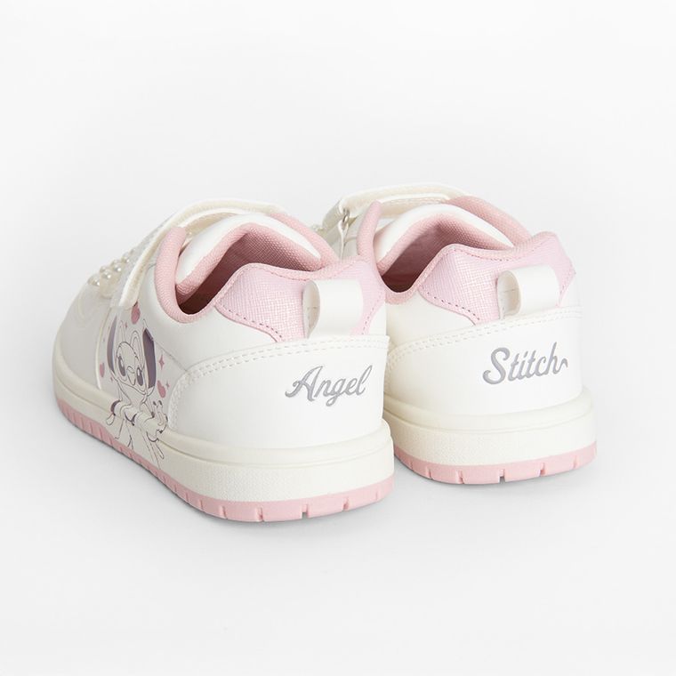 Cool Club, Pantofi sport pentru fete, alb, imprimeu Lilo si Stitch