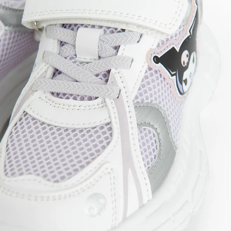 Cool Club, Pantofi sport pentru fete, alb-violet, imprimeu Kuromi