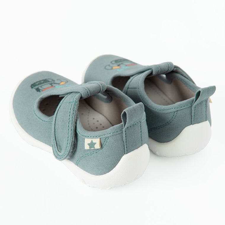 Cool Club, Papuci de casa pentru baieti, gri, imprimeu excavatoare, cu branturi de piele