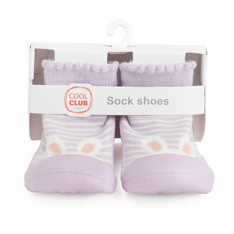 Cool Club, Papuci de casa tip soseta pentru fete, violet