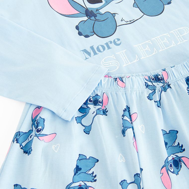 Cool Club, Pijama pentru fete, albastru, imprimeu Lilo si Stitch