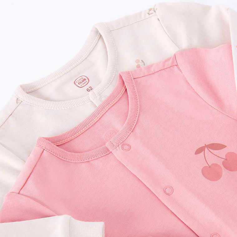 Cool Club, Pijama tip salopeta pentru fete, roz, set, 2 buc.