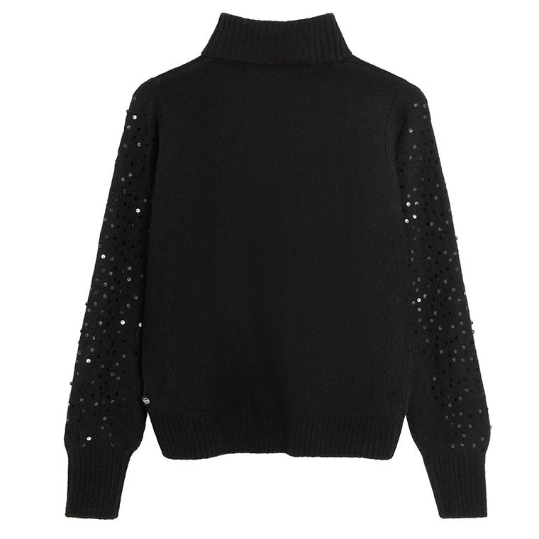 Cool Club, Pulover cu guler inalt pentru fete, negru