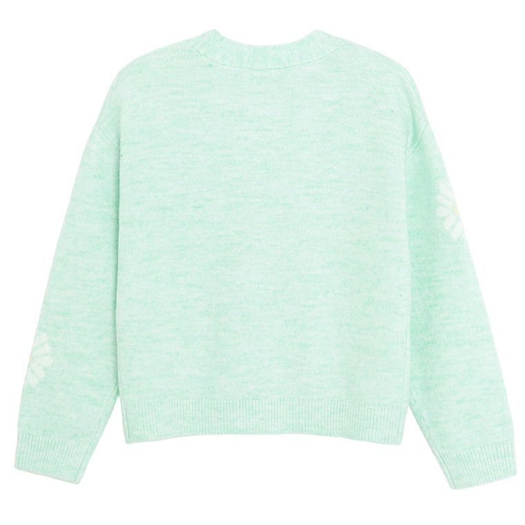 Cool Club, Pulover pentru fete, cu nasturi, menta verde