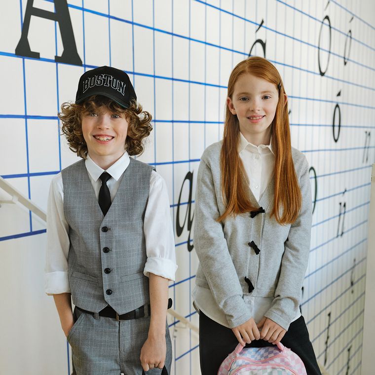 Cool Club, Pulover pentru fete, cu nasturi, oversize, gri