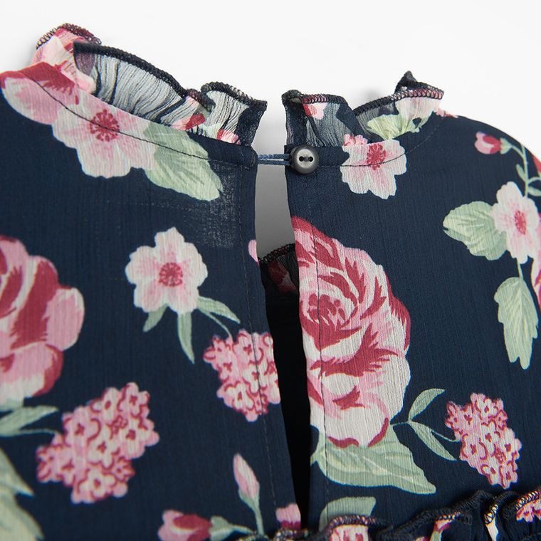 Cool Club, Rochie cu maneca lunga pentru fete, bleumarin