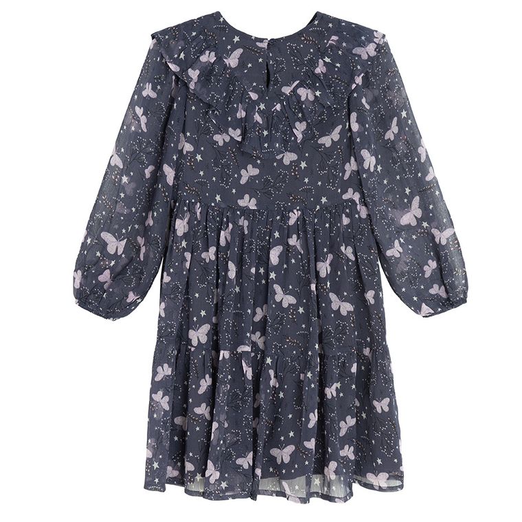 Cool Club, Rochie cu maneca lunga pentru fete, violet
