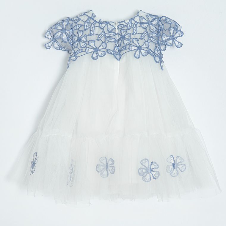 Cool Club, Rochie cu maneca scurta pentru fete, alb