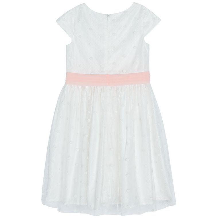 Cool Club, Rochie cu maneca scurta pentru fete, alb