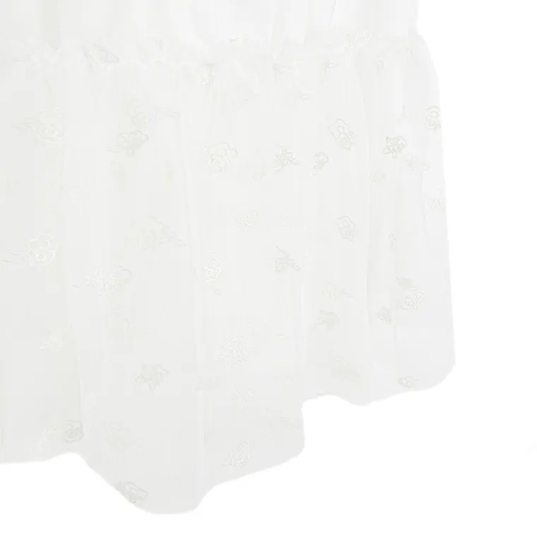 Cool Club, Rochie cu maneca scurta pentru fete, alb