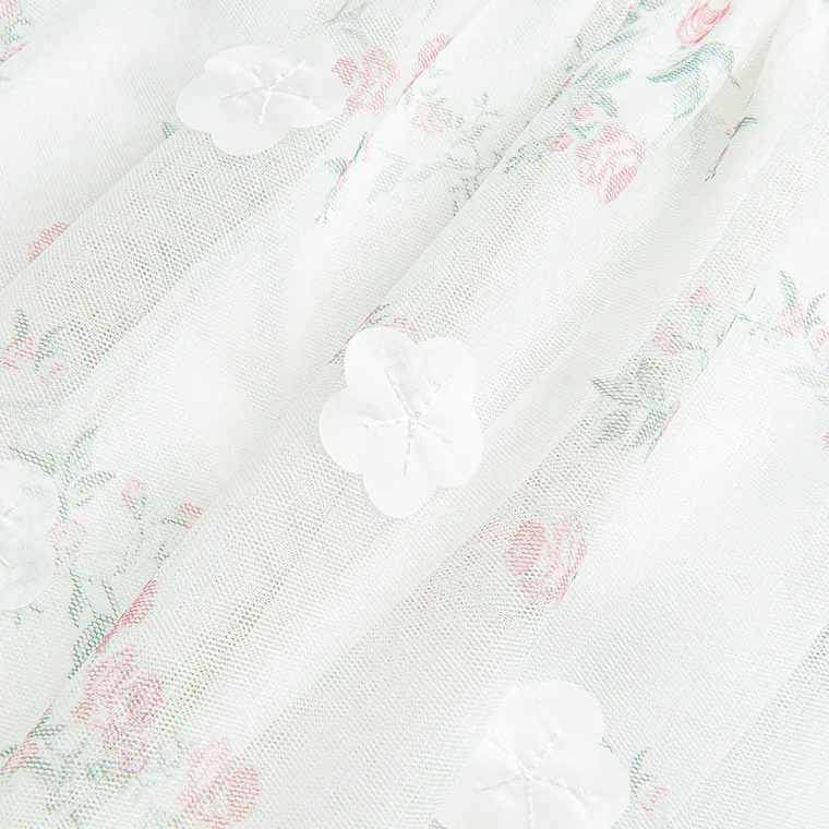 Cool Club, Rochie cu maneca scurta pentru fete, alb