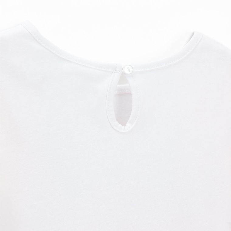 Cool Club, Rochie cu maneca scurta pentru fete, alb-portocaliu