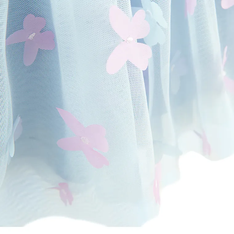 Cool Club, Rochie cu maneca scurta pentru fete, albastru