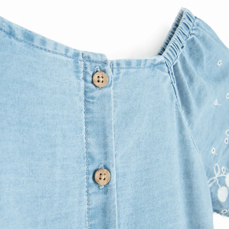 Cool Club, Rochie cu maneca scurta pentru fete, albastru