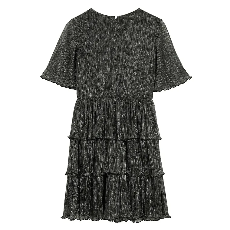 Cool Club, Rochie cu maneca scurta pentru fete, negru
