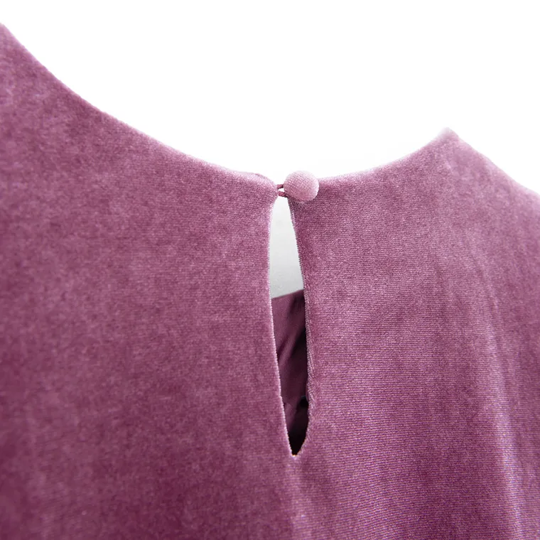 Cool Club, Rochie cu maneca scurta pentru fete, velur, violet