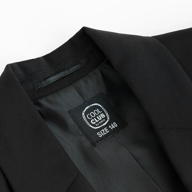 Cool Club, Sacou pentru fete, crop top, negru