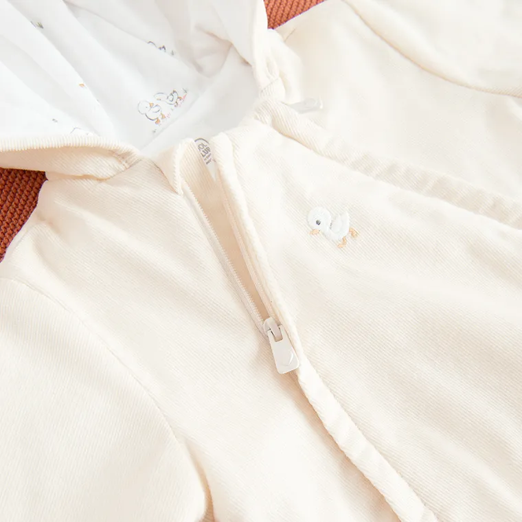 Cool Club, Salopeta de tranzitie cu gluga pentru bebelusi, reiata, bej