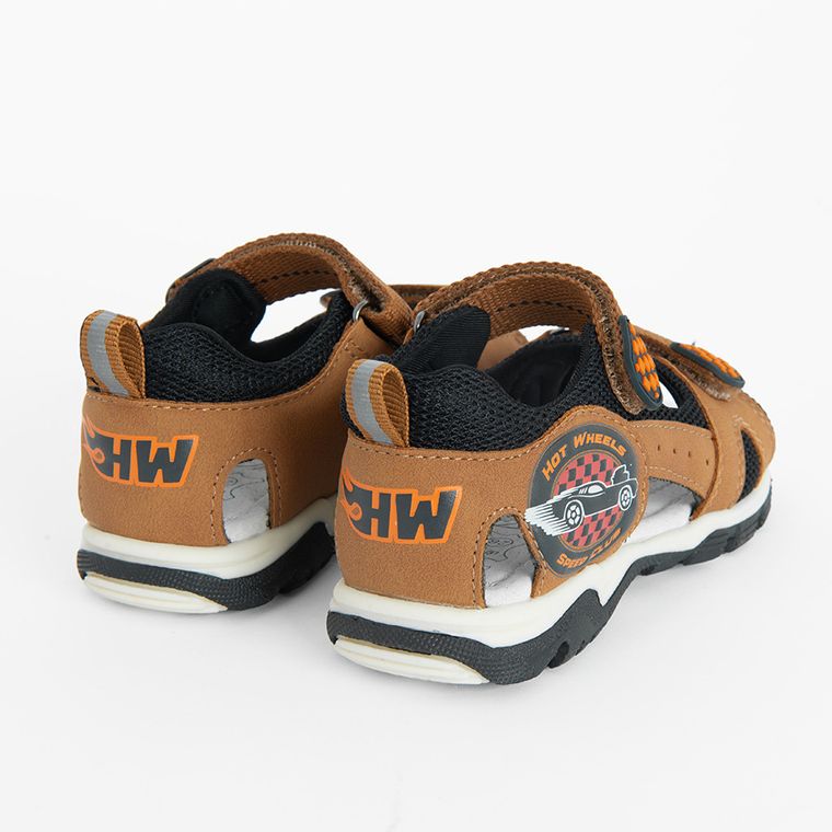Cool Club, Sandale pentru baieti, maro, imprimeu Hot Wheels