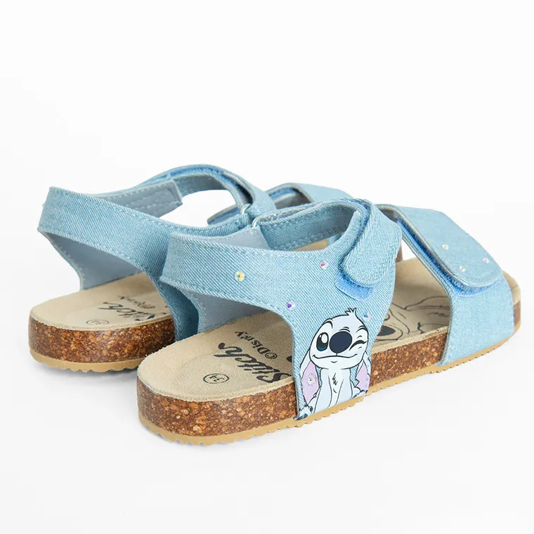 Cool Club, Sandale pentru fete, albastru, brant din piele, imprimeu Lilo si Stitch