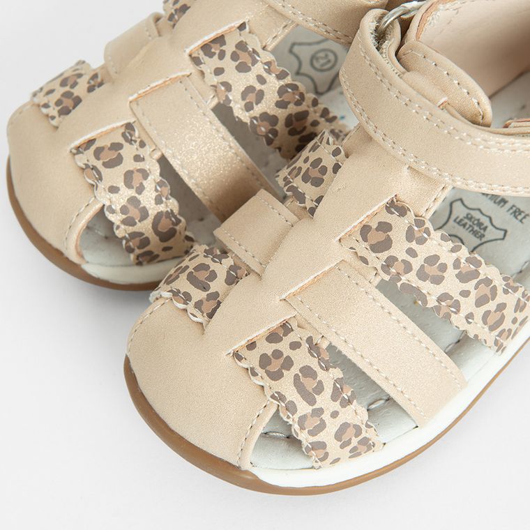 Cool Club, Sandale pentru fete, bej, brant din piele