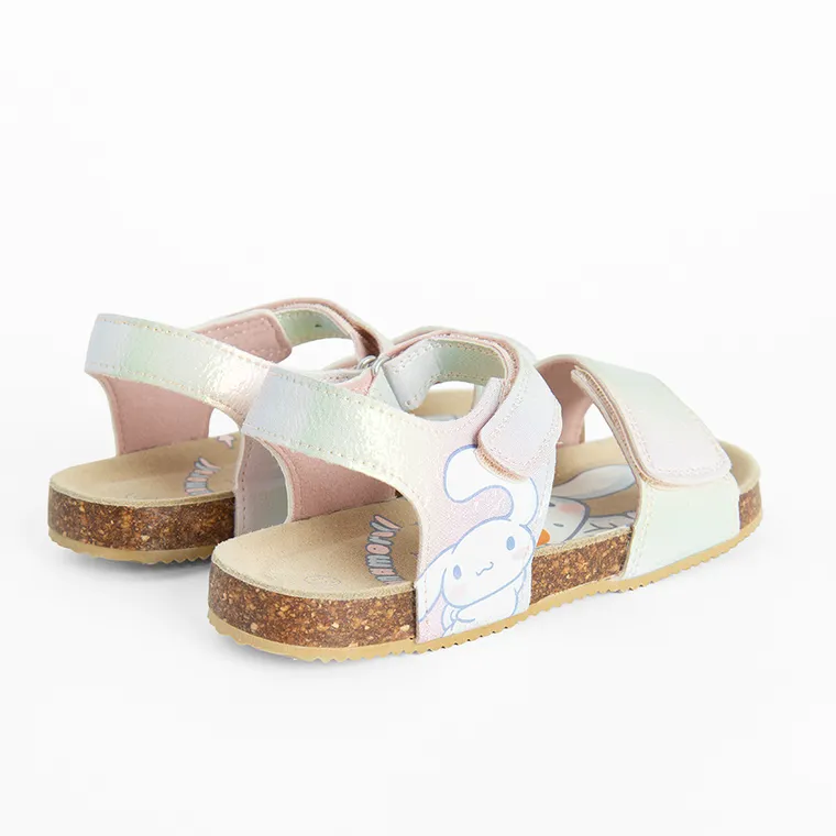 Cool Club, Sandale pentru fete, mix, brant din piele, imprimeu Hello Kitty and Friends