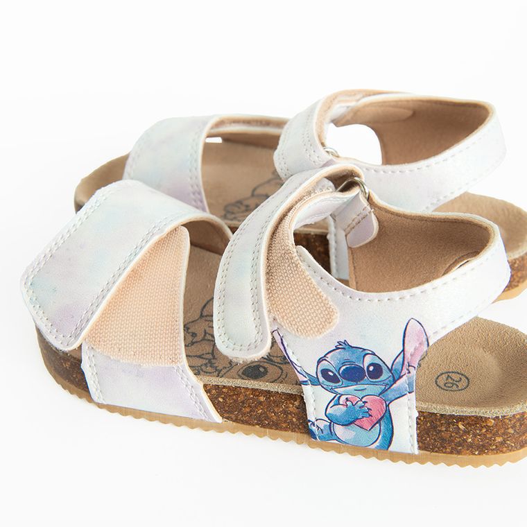 Cool Club, Sandale pentru fete, roz, brant din piele, imprimeu Lilo si Stitch