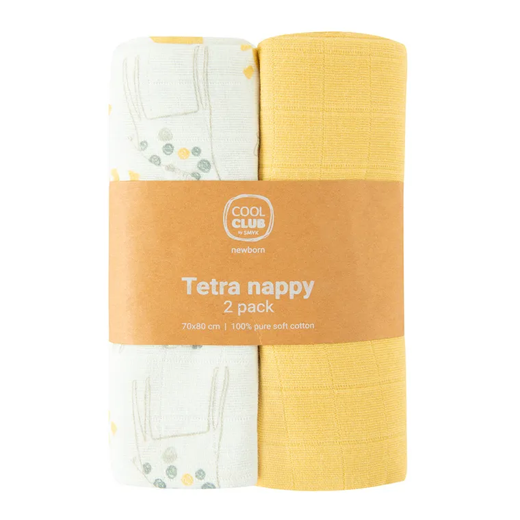 Cool Club, Scutece din tetra pentru bebelusi, mix, 70-80cm, set, 2 buc.