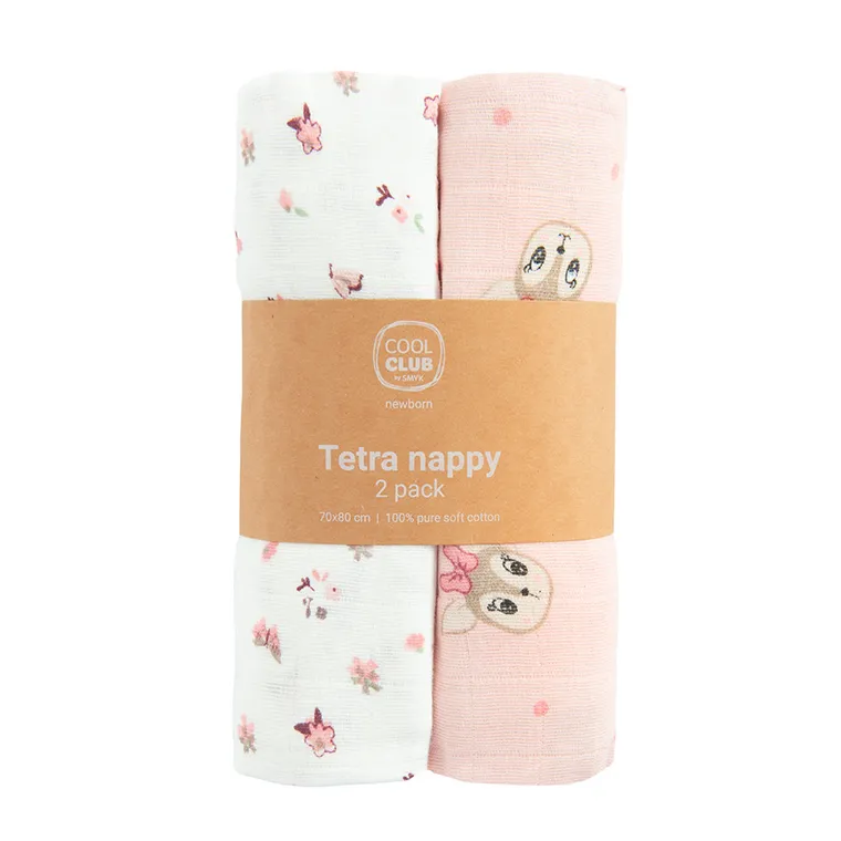 Cool Club, Scutece din tetra pentru fete, 70-80 cm, mix, set, 2 buc.