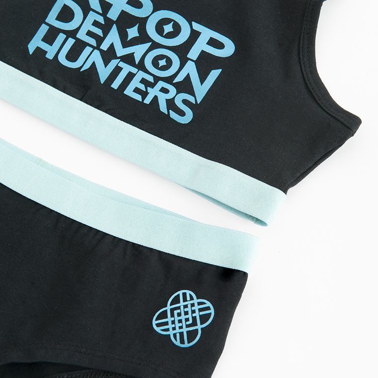 Cool Club, Set de lenjerie pentru fete, Top, Chiloti, negru, imprimeu K-Pop Demon Hunters
