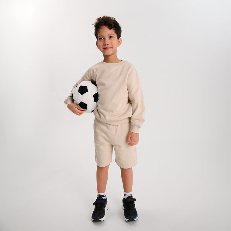 Cool Club, Set pentru baieti, Bluza calduros, Pantaloni scurti, bej