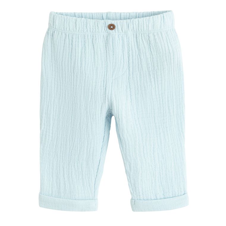 Cool Club, Set pentru baieti, Body cu maneca scurta, Pantaloni din textil din muselina, mix