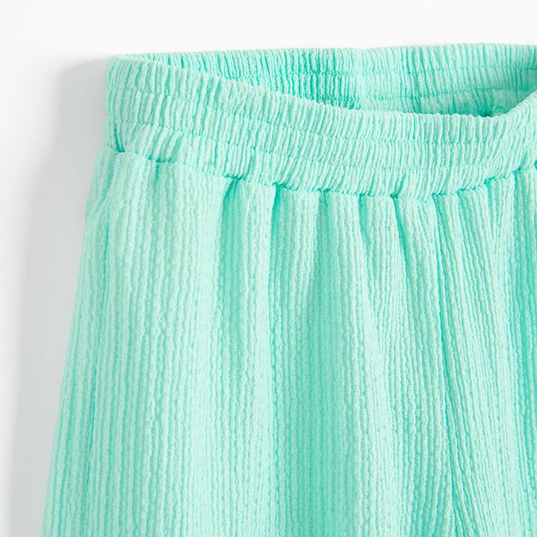 Cool Club, Set pentru fete, Bluza fara maneci, Pantaloni din textil, wide, turcoaz