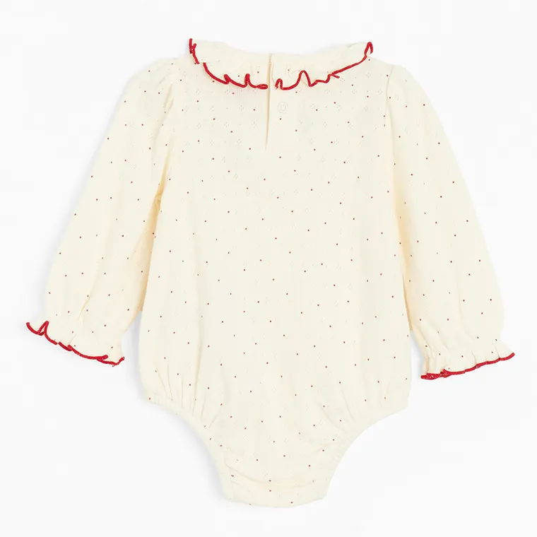 Cool Club, Set pentru fete, Body cu maneca lunga, Colanti, ecru