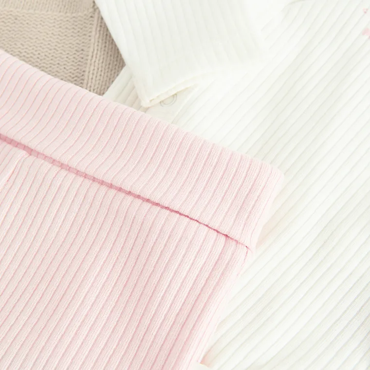 Cool Club, Set pentru fete, Body cu maneca lunga, Pantaloni cu botosei, Caciula, mix