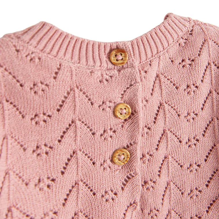 Cool Club, Set pentru fete, din tricot, Bluza cu maneca lunga, Pantaloni, roz