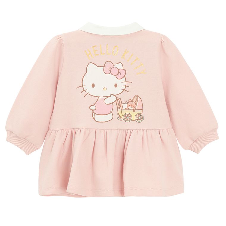 Cool Club, Set pentru fete, Rochie cu maneca lunga, Colanti, roz, imprimeu Hello Kitty
