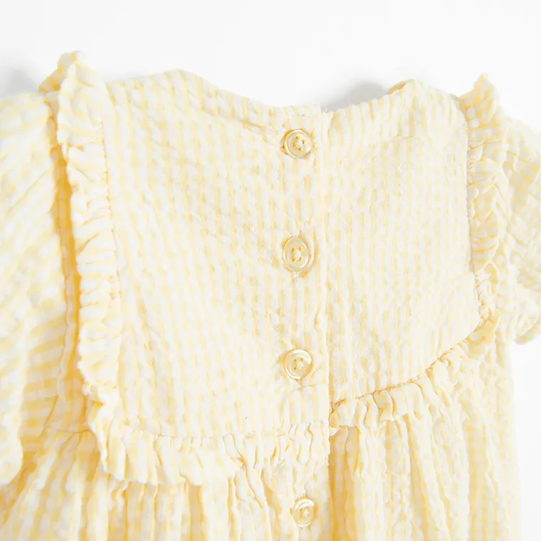 Cool Club, Set pentru fete, Rochie cu maneca scurta pentru fete, Pantaloni scurti bloomers, muselina, mix