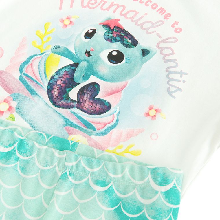 Cool Club, Set pentru fete, Tricou, Colanti scurti, mix, imprimeu Gabby's Dollhouse