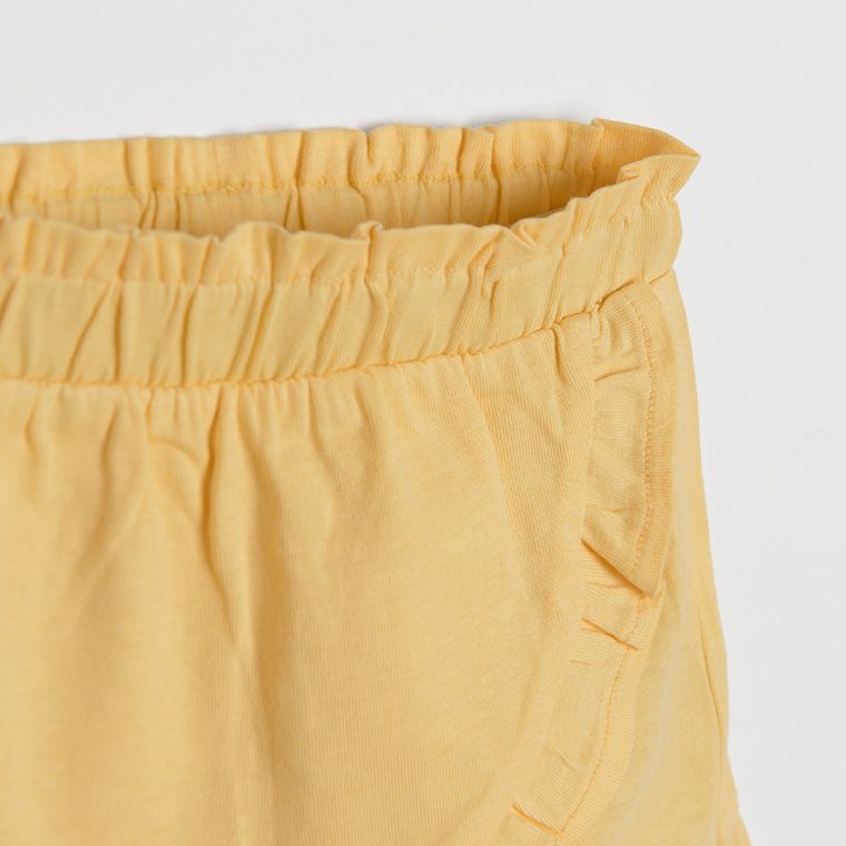 Cool Club, Set pentru fete, Tricou, Pantaloni scurti, alb-galben