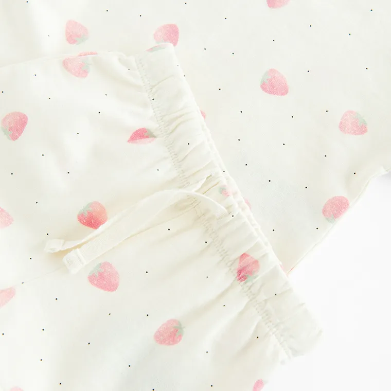 Cool Club, Set pentru fete, Tricou, Pantaloni scurti, ecru