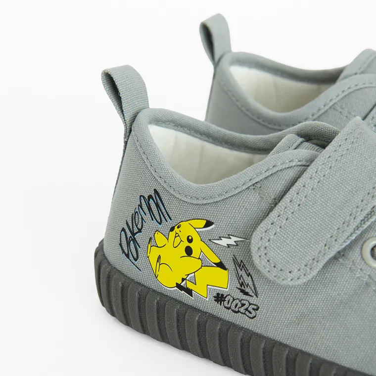 Cool Club, Tenisi pentru baieti, gri, talpa Barefoot, imprimeu Pokemon